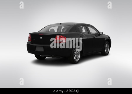 2008 Dodge Avenger SXT in Black - Rear angle view Stock Photo