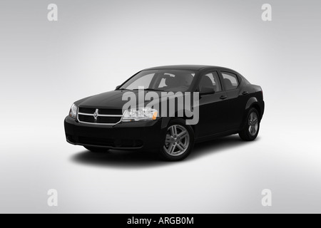 2008 Dodge Avenger SXT in Black - Front angle view Stock Photo