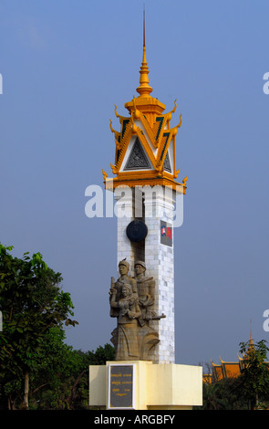 Cambodian and Vietnam friendship memorial,Phnom Penh,cambodia Stock Photo