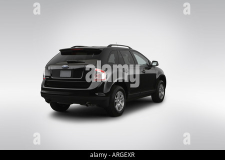 2007 Ford Edge SE in Black - Rear angle view Stock Photo