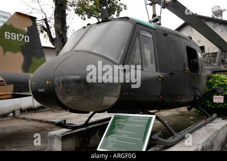 US Bell UH-1H Huey Helicopter in War Remnants Museum in Ho Chi Minh City, Vietnam Stock Photo