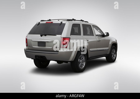 2007 Jeep Grand Cherokee Limited in Gray - Rear angle view Stock Photo