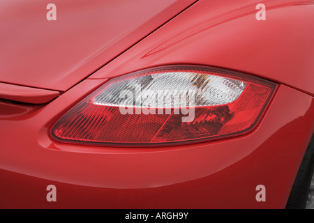 2007 Porsche Cayman in Red - Headlight Stock Photo - Alamy