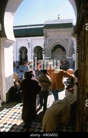 Entrance of Kairaouine Mosque Fes el Bali the Old Medina Fez Fès-Boulemane Northern Morocco Maghreb Moroccan North Africa Stock Photo