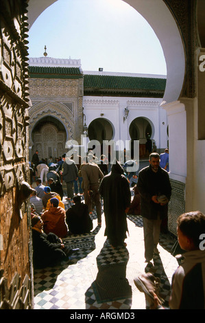 Entrance of Kairaouine Mosque Fes el Bali the Old Medina Fez Fès-Boulemane Northern Morocco Maghreb Moroccan North Africa Stock Photo