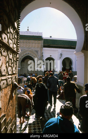 Entrance of Kairaouine Mosque Fes el Bali the Old Medina Fez Fès-Boulemane Northern Morocco Maghreb Moroccan North Africa Stock Photo