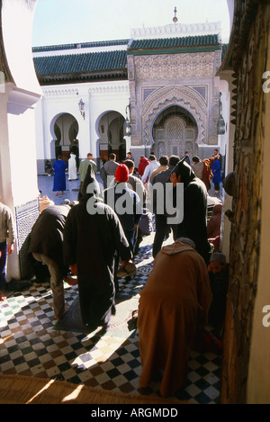 Entrance of Kairaouine Mosque Fes el Bali the Old Medina Fez Fès-Boulemane Northern Morocco Maghreb Moroccan North Africa Stock Photo