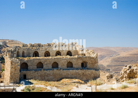 Stone walls and arch, Karak, Kerak, Crusader castle, redoubt, Hashemite Kingdom of Jordan, Middle East. DSC 5260 Stock Photo