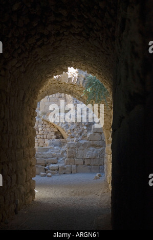 Stone walls and arch, Karak, Kerak, Crusader castle, redoubt, Hashemite Kingdom of Jordan, Middle East. DSC 5292 Stock Photo