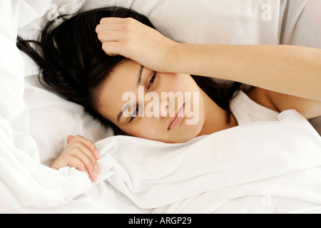 Grumpy teenager Stock Photo