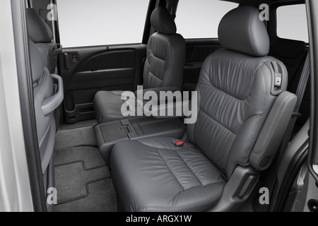 2007 Honda Odyssey Touring in Silver - Rear seats Stock Photo