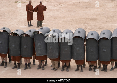 Jerash, Jordan. Actors playing Roman legionary soldiers. Stock Photo