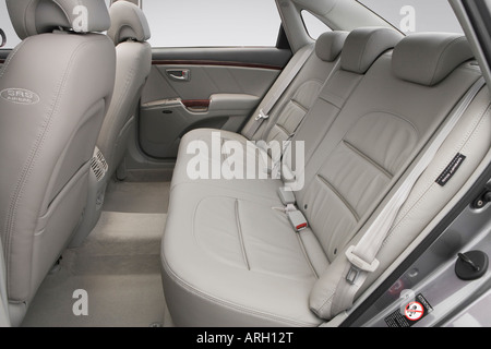 2007 Hyundai Azera Limited in Gray - Rear seats Stock Photo