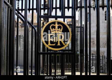 Royal crest on gate London Stock Photo