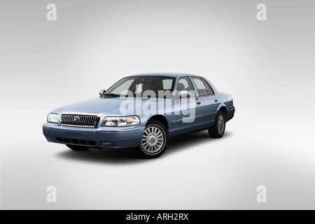 2007 Mercury Grand Marquis LS Premium in Blue - Headlight Stock Photo ...