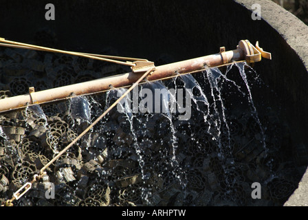 tricking filter in a sewage treatment works Stock Photo