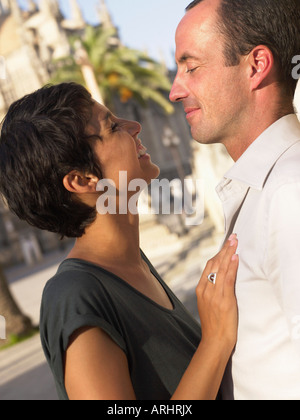 Couple looking at each other Stock Photo