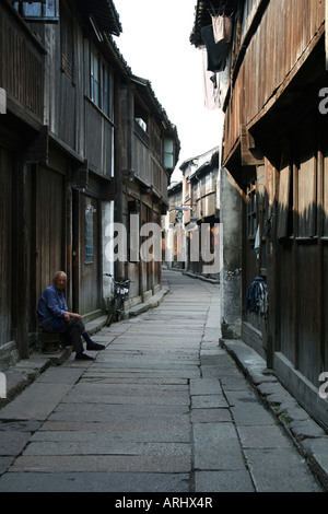 this is Chinese famous old town Wuzhen morning time Stock Photo - Alamy