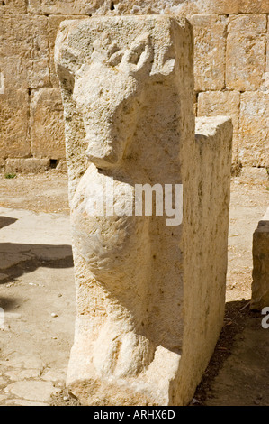 Table leg decoration, butcher shop, Jerash, The Ancient Gerasa, Hashemite Kingdom of Jordan, The Middle East. DSC 5459 Stock Photo