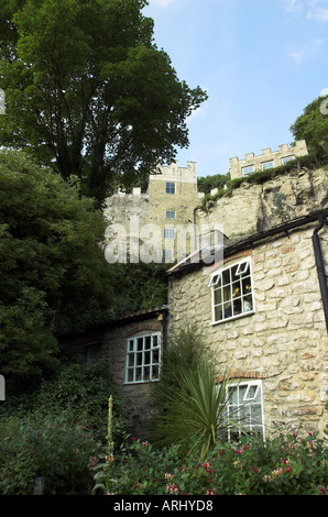 View up to the House in the Rock Stock Photo