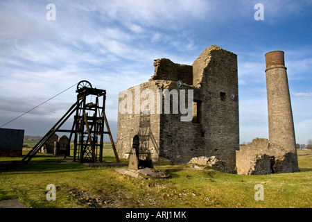 Magpie Mine, an abandoned lead mine near to Bakewell in The Peak District, Derbyshire, UK Stock Photo