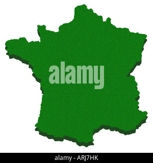 Outline map of France Stock Photo