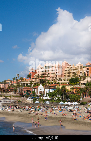 Tenerife Bahia del Duque Costa Adeje hotels and shoreline Stock Photo