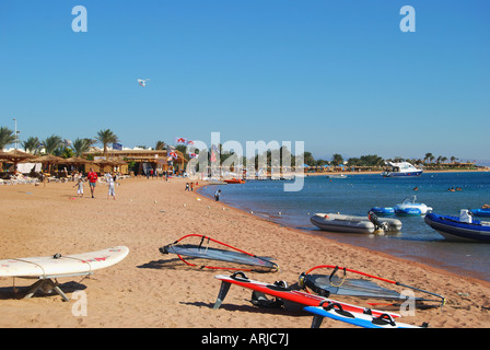 Hilton Resort Hotel beach, Dahab, Sinai Peninsula, Republic of Egypt Stock Photo