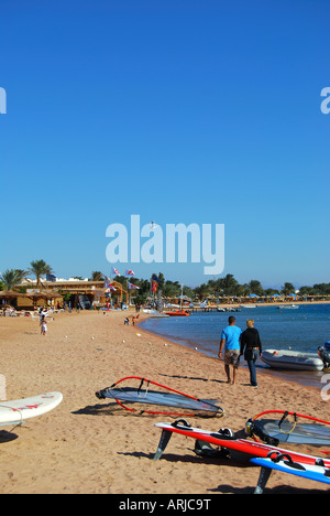 Hilton Resort Hotel beach, Dahab, Sinai Peninsula, Republic of Egypt Stock Photo