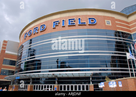 Ford Field entrance home of the professional football team Detroit Lions in  Detroit Michigan MI Stock Photo - Alamy