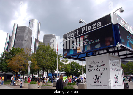 Detroit Jazz fest a downtown Detroit Michigan annual weekend event Stock Photo