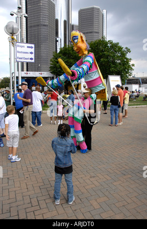 Detroit Jazz fest a downtown Detroit Michigan annual weekend event Stock Photo