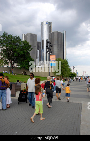 Detroit Jazz fest a downtown Detroit Michigan annual weekend event Stock Photo