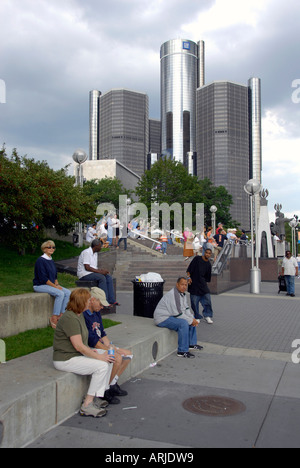 Detroit Jazz fest a downtown Detroit Michigan annual weekend event Stock Photo