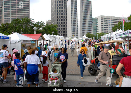 Detroit Jazz fest a downtown Detroit Michigan annual weekend event Stock Photo