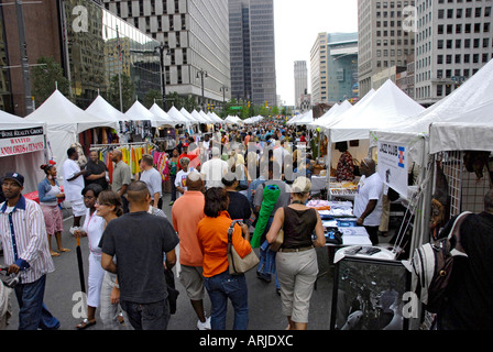 Detroit Jazz fest a downtown Detroit Michigan annual weekend event Stock Photo