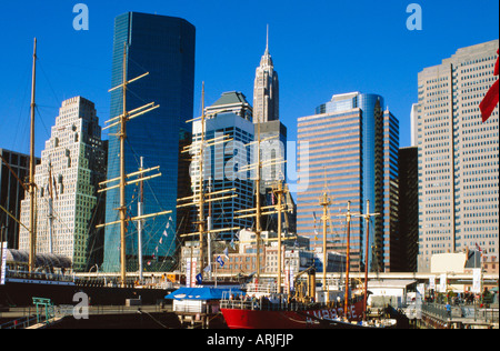 South Street Seaport, New York, USA Stock Photo