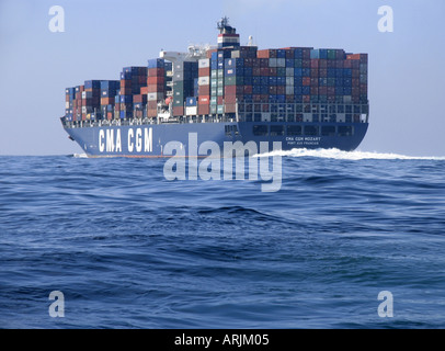 Container Ship Cma Cgm Mozart Underway In The English Channel
