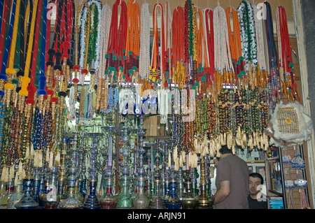 Shop selling parts for water pipes, al-Hamidiyya souk district of Damascus, Syria, Middle East. DSC 5739 Stock Photo