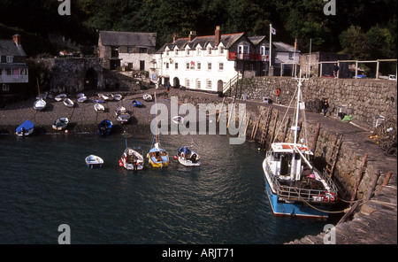 Clovelly harbour in North Devon Stock Photo