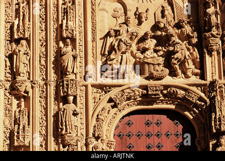 Detail of the Puerta del Nacimiento (Renaissance doorway) of the Catedral Nueva, Salamanca, Castilla y Leon, Spain Stock Photo