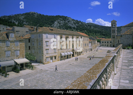 Town of Hvar, Hvar Island, Dalmatia, Dalmatian coast, Adriatic, Croatia, Europe Stock Photo