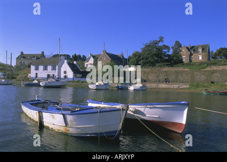 Port of Lerio, Ile-aux-Moines, Golfe du Morbihan (Gulf of Morbihan), Breton Islands, Morbihan, Brittany, France, Europe Stock Photo