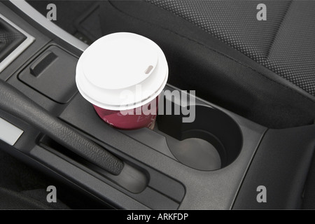 2008 Scion tC in Silver - Cup Holder with Prop Stock Photo