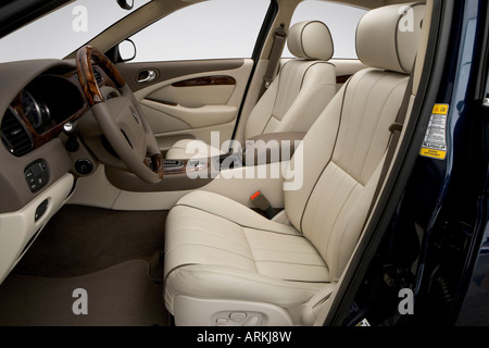 2008 Jaguar S-TYPE 3 in Blue - Front seats Stock Photo