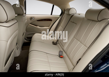 2008 Jaguar S-TYPE 3 in Blue - Rear seats Stock Photo