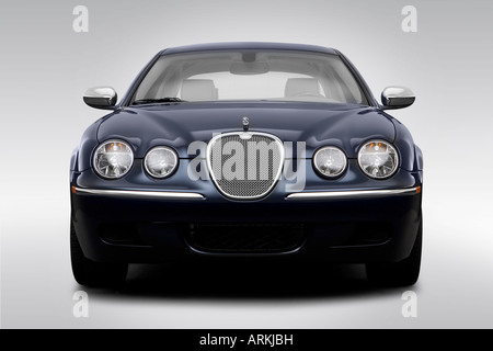 2008 Jaguar S-TYPE 3 in Blue - Low/Wide Front Stock Photo