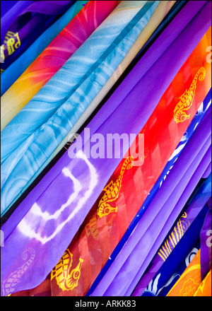Close-up of scarves at San Fernando Market, Gran Canaria Stock Photo