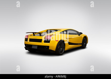 2008 Lamborghini Gallardo Superleggera in Yellow - Rear angle view Stock Photo