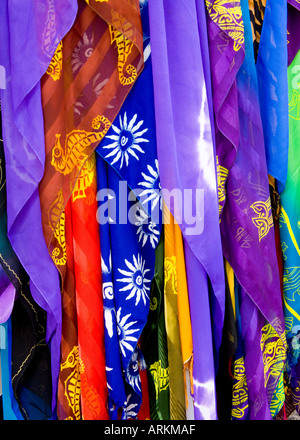Close-up of Scarves at San Fernando Market, Gran Canaria Stock Photo